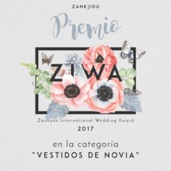 Premio 2017 Atelier Novias Madrid Zankyou Ziwa Raquel Ferreiro