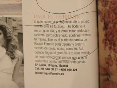 Revistas aparición Atelier Novias Raquel Ferreiro